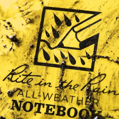 دفتر ملاحظات حلزوني جانبي مقاوم للطقس من Rite in the Rain، مقاس 4.625 بوصة × 7 بوصة، غطاء برتقالي، نمط عالمي (رقم OR73) in Saudi Arabia