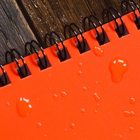 دفتر ملاحظات حلزوني جانبي مقاوم للطقس من Rite in the Rain، مقاس 4.625 بوصة × 7 بوصة، غطاء برتقالي، نمط عالمي (رقم OR73) in Saudi Arabia