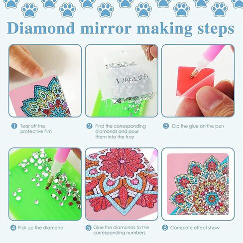 علامات مرجعية لزوايا اللوحة الماسية، 8 قطع 5D DIY علامات مرجعية للصفحة الفنية الماسية، كتب زاوية محمولة، مشبك كتب هدايا لمحبي SQ004 in Kuwait