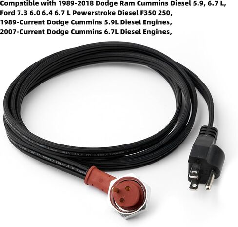 Opuiue16 AWG مجموعة سلك سخان كتلة، سلك استبدال المحرك، سلك سخان كتلة عالي التحمل متوافق مع 1989-2021 دودج كومينز 3600008، 1.31 مم² 105 درجة مئوية 300 فولت، ملحقات سخان الديزل in Kuwait