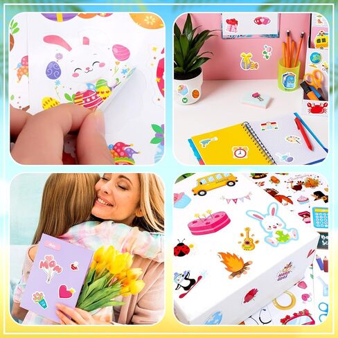Seasonal Holiday Stickers 1200 Counts Seasonal Monthly Stickers Daily Calendar Planner Scrapbook St. Patrick’s Day Sticker Assortment Festival Holiday Sticker for Boys Girls Easter Stickers Gift in Kuwait