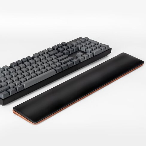 ASFSKY Keyboard Wrist Rest with Memory Foam Anti-Slip Rubber Base Ergonomic Wooden Wrist Rest for Mechanical Keyboard Durable and Easy to Clean for Gamer Staff (Walnut) in Saudi Arabia