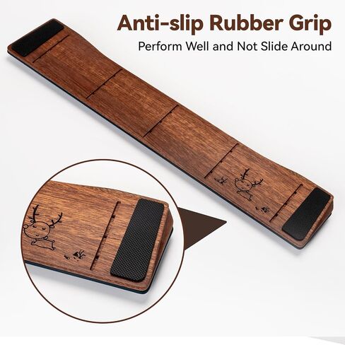 ASFSKY Keyboard Wrist Rest with Memory Foam Anti-Slip Rubber Base Ergonomic Wooden Wrist Rest for Mechanical Keyboard Durable and Easy to Clean for Gamer Staff (Walnut) in Saudi Arabia