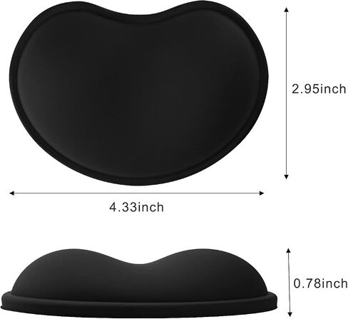 GROLEBO Wrist Rest Pad, Ergonomic Wrist Rest Mouse Pad with Non-Slip Base, Vertical Mouse Pad Rest Support, Silicone Gel Wrist Rest for Mouse and Computer Keyboard Laptop, Game Office Home(Black) in Saudi Arabia