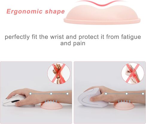 GROLEBO Wrist Rest Pad, Ergonomic Wrist Rest Mouse Pad with Non-Slip Base, Vertical Mouse Pad Rest Support, Silicone Gel Wrist Rest for Mouse and Computer Keyboard Laptop, Game Office Home(Black) in Saudi Arabia