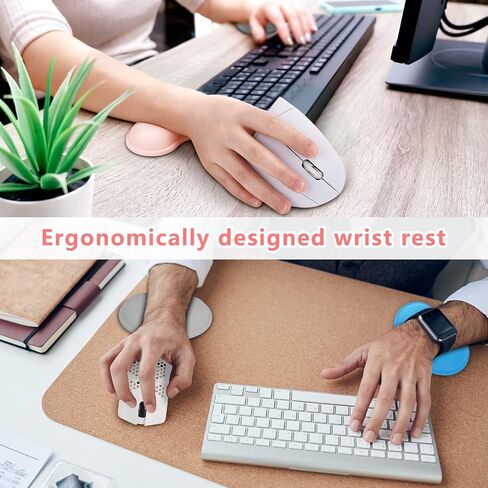 GROLEBO Wrist Rest Pad, Ergonomic Wrist Rest Mouse Pad with Non-Slip Base, Vertical Mouse Pad Rest Support, Silicone Gel Wrist Rest for Mouse and Computer Keyboard Laptop, Game Office Home(Black) in Saudi Arabia