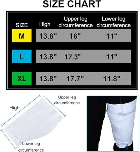 حامل حقيبة قسطرة الساق، حامل حقيبة ساق قابل للتمدد، حقيبة قسطرة فولي ناعمة ومريحة لحقيبة البول لسلس البول. كبير in Kuwait