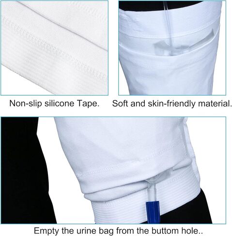 حامل حقيبة قسطرة الساق، حامل حقيبة ساق قابل للتمدد، حقيبة قسطرة فولي ناعمة ومريحة لحقيبة البول لسلس البول. كبير in Kuwait