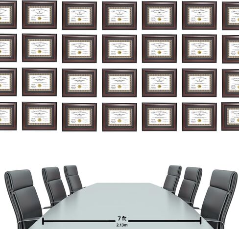 Creative Picture Frames 11x14-inch Mahogany Diploma Frame with Black Mat to Hold 8.5" x 11" Graduation Certificate Documents with Installed Wall Hanger in Kuwait