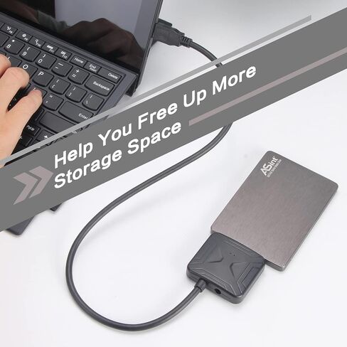 VCOM SATA to USB Adapter, USB 3.0 to SATA Cable for 3.5 2.5 Inch SSD HDD SATA III Hard Drive Disk, Support UASP Compatible with USB 1.1/2.0/3.0 (with External 12V/2A Power) in Saudi Arabia