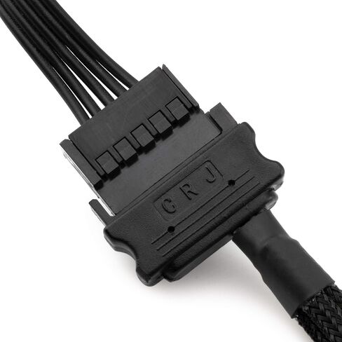 كابل محول الطاقة CRJ 15-Pin SATA إلى 3 PC Fan - 12 بوصة (30 سم)، أكمام سوداء - قم بتشغيل ما يصل إلى ثلاثة مراوح تبريد للكمبيوتر 3-Pin و 4-Pin من موصل طاقة SATA 15-Pin ATX (12 فولت - سرعة كاملة) in Kuwait