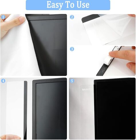 Monitor Memo Board, Office Desk Accessories 2 Pack, Monitor Message Board, Computer Memo Board, Monitor Note Holder, Message Memo Panel Monitor Side Panel with Phone Holder Suitable for Office Home in Saudi Arabia