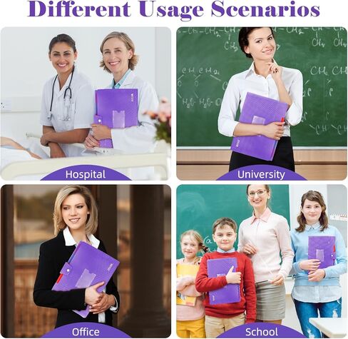 مجلد ملفات قابل للتوسيع بخمسة جيوب، منظم ملفات الأكورديون مع ملصقات، مجلدات بحجم حرف A4 للمستندات، مجلد ملفات محمول قابل للتوسيع للمكتب والمدرسة - أسود in Kuwait