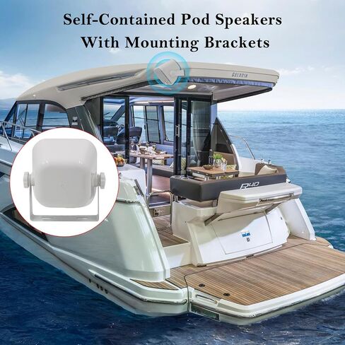 Marine Speakers 4 Inches 240 Watts Waterproof Outdoor Box Speakers Surface Mounted for Skid Steer Boat Golf Cart Motorcycle ATV UTV Truck (2 Pairs,Black) in Saudi Arabia