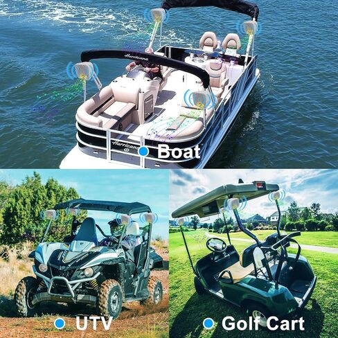 Marine Speakers 4 Inches 240 Watts Waterproof Outdoor Box Speakers Surface Mounted for Skid Steer Boat Golf Cart Motorcycle ATV UTV Truck (2 Pairs,Black) in Saudi Arabia