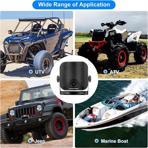 Marine Speakers 4 Inches 240 Watts Waterproof Outdoor Box Speakers Surface Mounted for Skid Steer Boat Golf Cart Motorcycle ATV UTV Truck (2 Pairs,Black) in Saudi Arabia