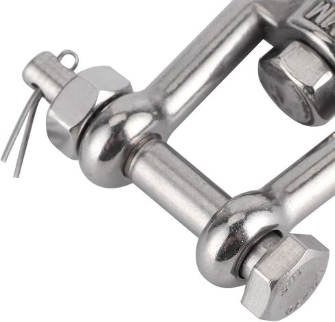 Fafeicy 2Pcs Stainless Steel Swivel Shackle, M8 Double Ended Swivel Eye Hook for Swivel Anchor Chain, Terminals in Saudi Arabia