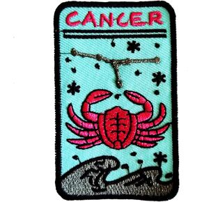 Signs of The Zodiac Patch, Aquarius Constellation Emblem Iron On Patch, Embroidered Sew On Patches for Clothes Jacket Jeans Backpacks