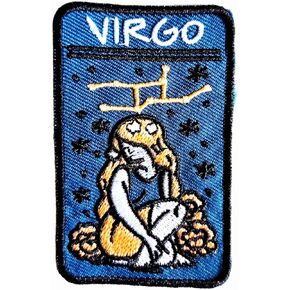 Signs of The Zodiac Patch, Aquarius Constellation Emblem Iron On Patch, Embroidered Sew On Patches for Clothes Jacket Jeans Backpacks