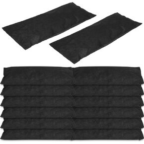 Yaomiao 12 Pcs 12 x 28 Inches Water Activated Flood Barriers for Flooding Water Barrier Sandless Sand Bags Reusable Water Absorbent Flood Prevention for Rain Home Door Garage Basement