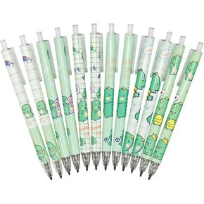 Maydahui 24 Pcs Cute Dinosaur Eternal Pencils HB 0.5 mm Retractable Extensible Pencils Magic Forever Pencil for Students Classmates School Teachers Office Suppliers Painting Drawing