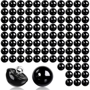 100 Pcs Pearl Buttons with Handle, Round White Mushroom Sewing Buttons, Plastic Decorative Buttons Half Spherical Pearl Buttons for Crafts Sewing Clothes, DIY Christm Sweater Shirt(White)