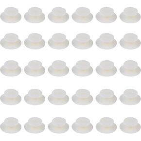 30Pcs 15mm Charm Backs for Medium Bogg Bag,Blank Bit Accessory for DIY Your Own Insert Charm,Button Backs Compatible with Simple Modern Tote,Simply Southern Bag,Most Rubber Beach Tote(White)