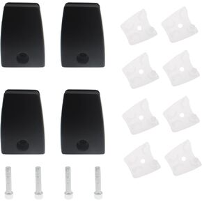 4PCS Desk Privacy Panel Clamp Aluminum Alloy Desk Partition Support Bracket Black Desktop Accessories for Panels 4-20mm Thick