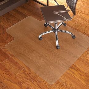 ES Robbins EverLife 45-Inch by 53-Inch Multitask Series Hard Floor with Lip Vinyl Chair Mat, Clear, Heavy use (132133)