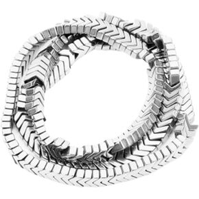 160 Pcs V-Shape Arrow Arrowhead Beads, Plating Arrow Hollow Arrow Beads Chain Beads, Hollow Chain Beads for Bracelet Necklace Jewelry Making