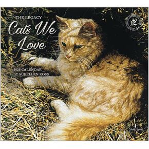 Legacy Cats We Love 13 x 12 Paper 2025 Hanging Wall Calendar