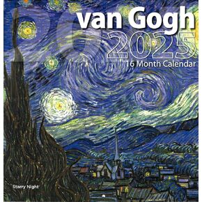 Bachmann Press 2025 van Gogh Full Size Wall Calendar for Planning, Scheduling, and Organizing