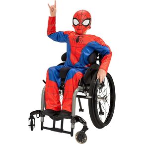زي Marvel Spider-Man الرسمي المخصص للشباب - أزياء ذات ميزات قابلة للتكيف (يُباع غطاء العجلة بشكل منفصل)