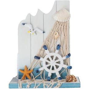 dohobby Wooden Nautical Pencil Holder, Pen Organizer, Makeup Brush Holder, for Home Office Desktop