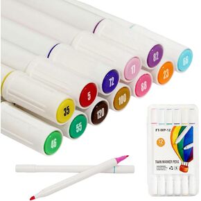 48 PCS Colors Dual Tip Marker Pens Set Art Markers, Highlighter Pens for Drawing,Coloring and Highlighting