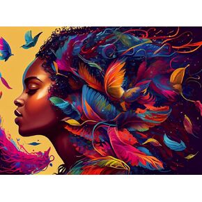 African American Jigsaw Puzzles for Adults 1000 Piece Wonders: LewisRenee Art, Revel in A Soothing & Mind-invigorating Challenge Showcasing The Beauty of Black Art Puzzles (Birds)