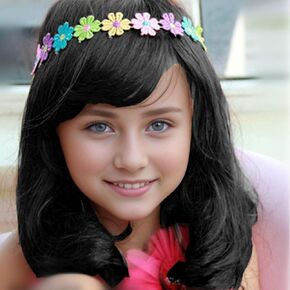 Short BOB Wigs Straight Pink Wig with Bangs for Girls Synthetic Hair Cosplay Costume Party Fancy Dress