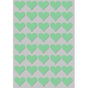 Royal Green 19MM (3/4 Inch) White Heart Shaped Stickers Valentine Stickers for Party Favors 200 Pack in Kuwait