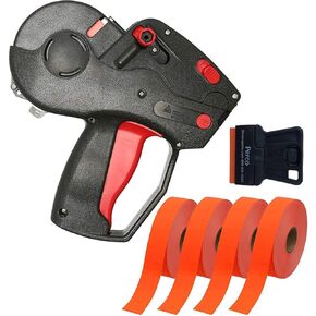 Perco Monarch 1131 Labeler Starter Kit: Includes Price Gun, 10,000 Fluorescent Red Labels, and Preloaded Inker