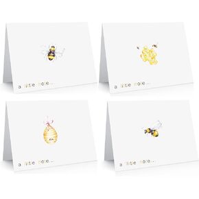 20 Blank Cute All Occasion Bee Greeting Cards made from Recycled paper (Bee Note Cards)