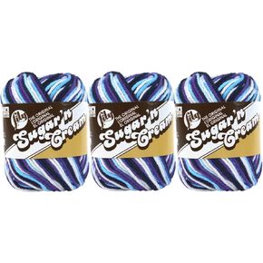 Bulk Buy: Lily Sugar 'n Cream 100% Cotton Yarn (3-Pack) Ombres, Prints, Scents & Stripes (Moondance #2135)