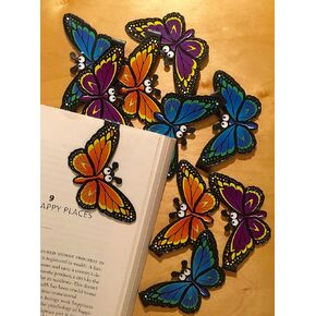 BUTTERFLY Clip Bookmarks for Kids Students Cool Cute Animal Set of 10 Bulk Bookmark Funny Wacky Classroom Reading Incentives Library Rewards Novelty Party Favors Fun Prizes for Summer Reading Programs