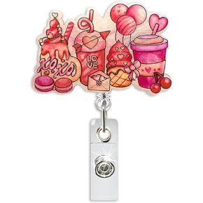 Flower Brain Badge Reel, Work Badge Holder Retractable Clip, Cute Pediatric Flower Badge Reel, Nurse Badge Reel, Nursing Student ID Brain Flower Badge Clip, RN LPN CNA Worker Nurse Badge Accessories