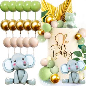 JeVenis Girl Safari Baby Shower Cake Decorations Girl Two Wild Cake Wild One Cake Topper Safari Cake Decorations Wild One Cake Topper 1st Birthday Girl Zoo Animal Cake Toppers