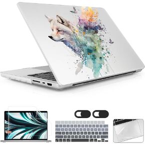 for MacBook Pro 16 inch Case 2021 2022 2023 2024 Release A3186 A3403 M4 A2991 M3 A2780 M2 A2485 M1 Pro/Max, Hard Shell Case with Screen Protector & Keyboard Cover, DJ Turntable