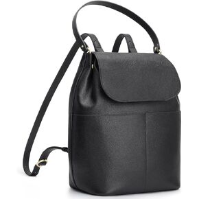 Kattee Leather Backpack Purse for Women Travel Fashion Designer Ladies Laptop Backpack, Black