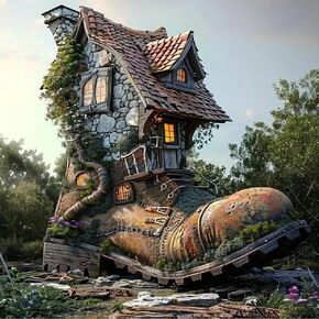 JFYHAB 5D حذاء الماس الفن الحلي مجموعات، منزل DIY الماس الفن اللوحة الماس الفن عيد الميلاد 5D منزل الماس الفن الثلج الماس الفن مجموعات الصورة الحرفية لديكور جدار المنزل 12 بوصة in Kuwait