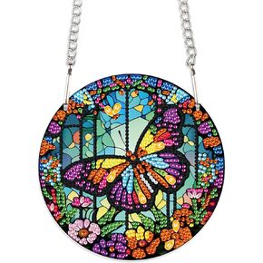 JISHSHAY Diamond Painting Pendant DIY Unicorn Diamond Art Wind Chimes Special Shaped Crystal Crystal Suncatcher Garden Wind Chimes Diamond Art Keyrings Garden Chimes Window Art Diamond Art Suncatchers in Saudi Arabia