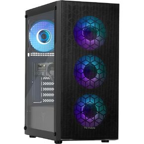 كمبيوتر YEYIAN للألعاب Yumi Desktop • Intel Core i5 12400F 4.4 جيجا هرتز • NVIDIA RTX 4060 Ti • 1 تيرابايت NVME SSD • 16 جيجابايت DDR5 RAM 5600 • 650 واط ذهبي PSU • اللوحة الأم B760 • Windows 11 Home 64 بت