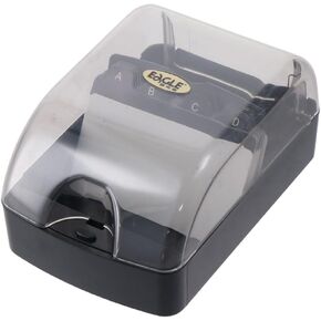 حامل بطاقات العمل، صندوق تخزين بطاقات الفهرس، تخزين حتى 600 أو 350 بطاقة، (أسود/شفاف)(1) in Kuwait